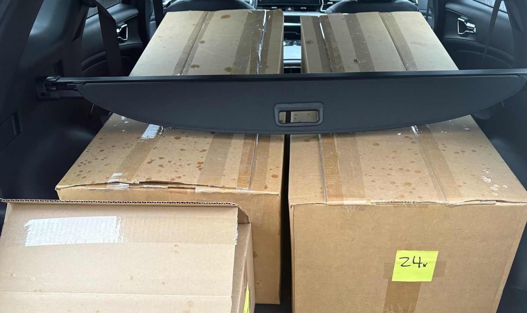 Trunk full of boxes