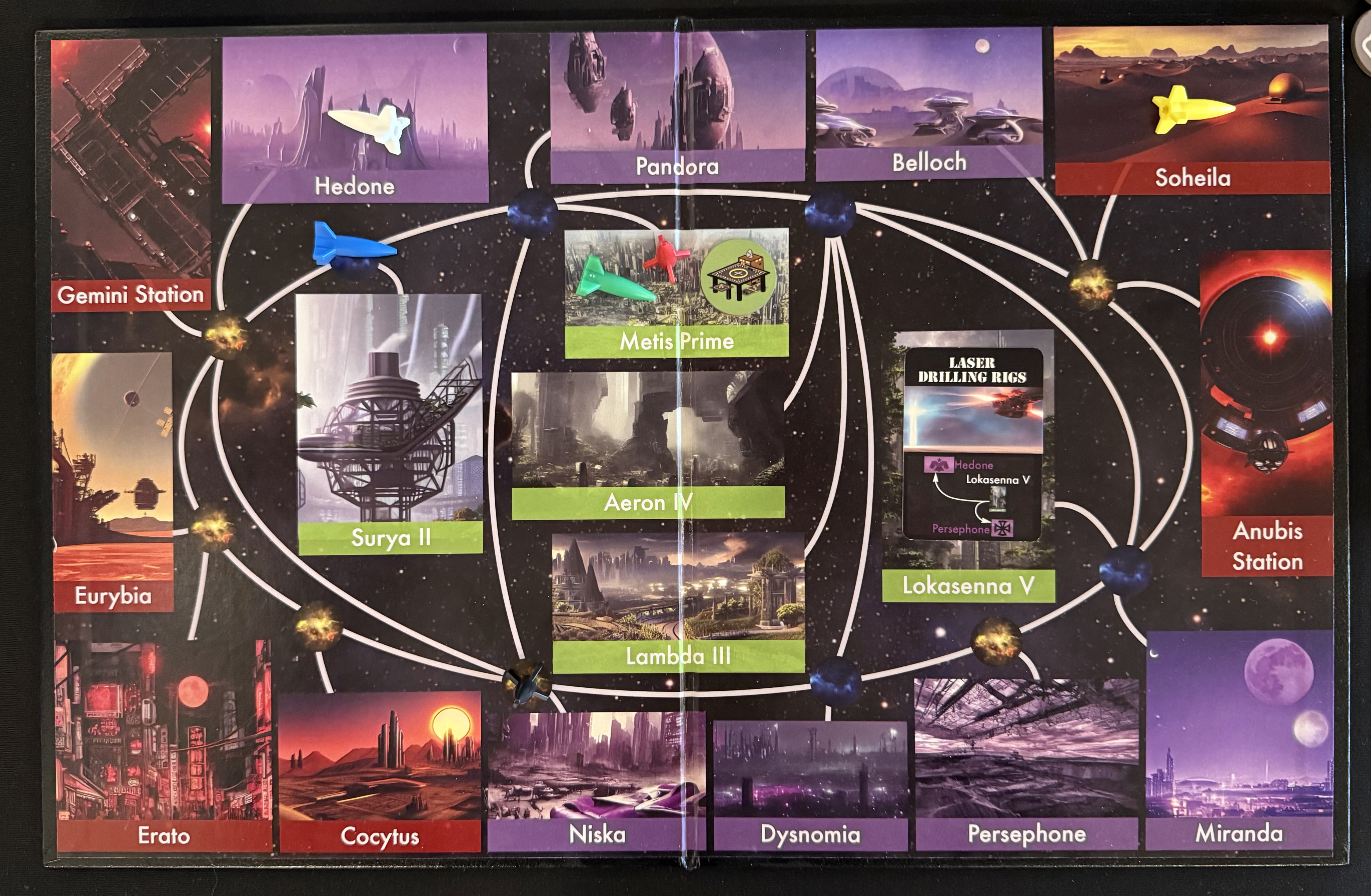 The game board now shows White at Hedone.